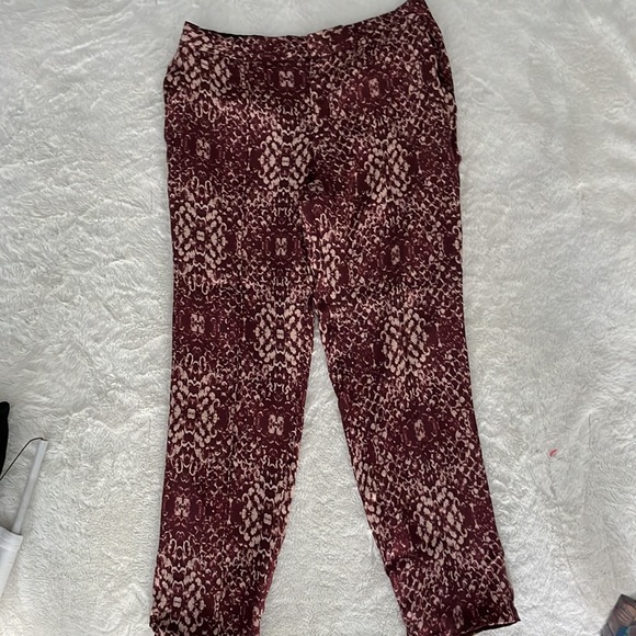 Haute HippieThe Tailored Slim Shady Pants, Snake Merlot. - Picture 4 of 4